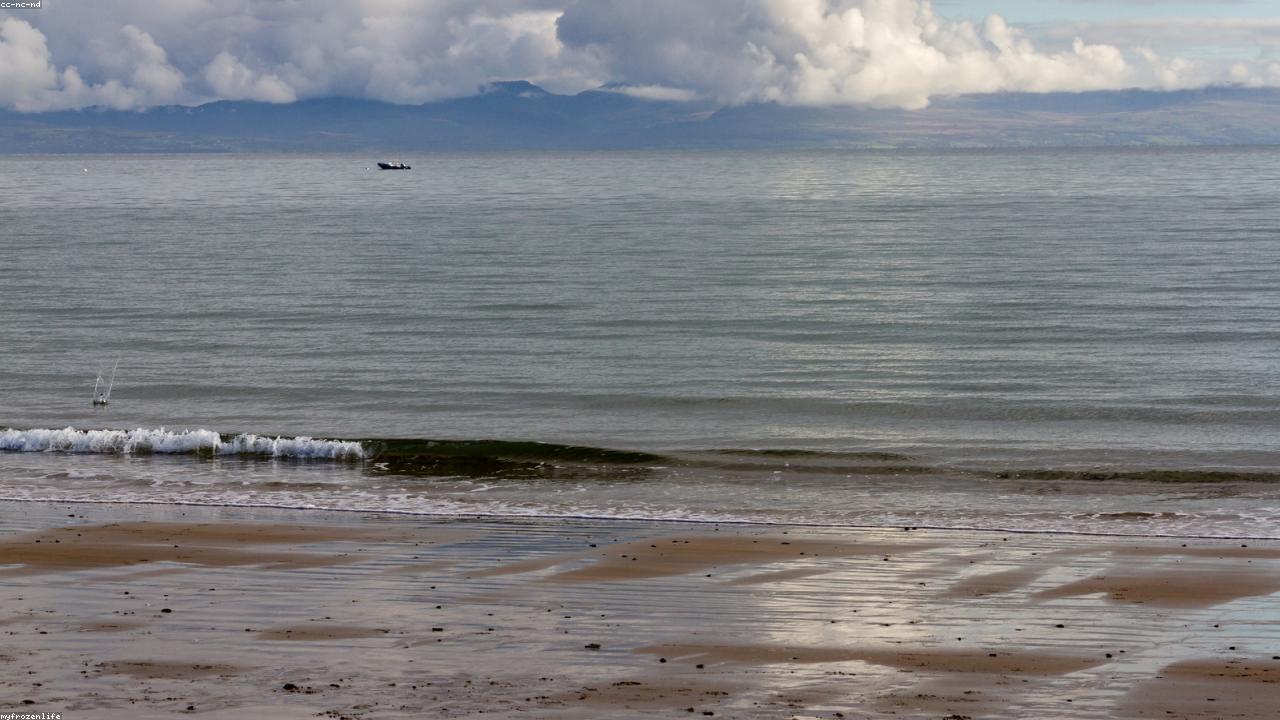 The Warren beach at Abersoch looking towards Llanbedrog headland