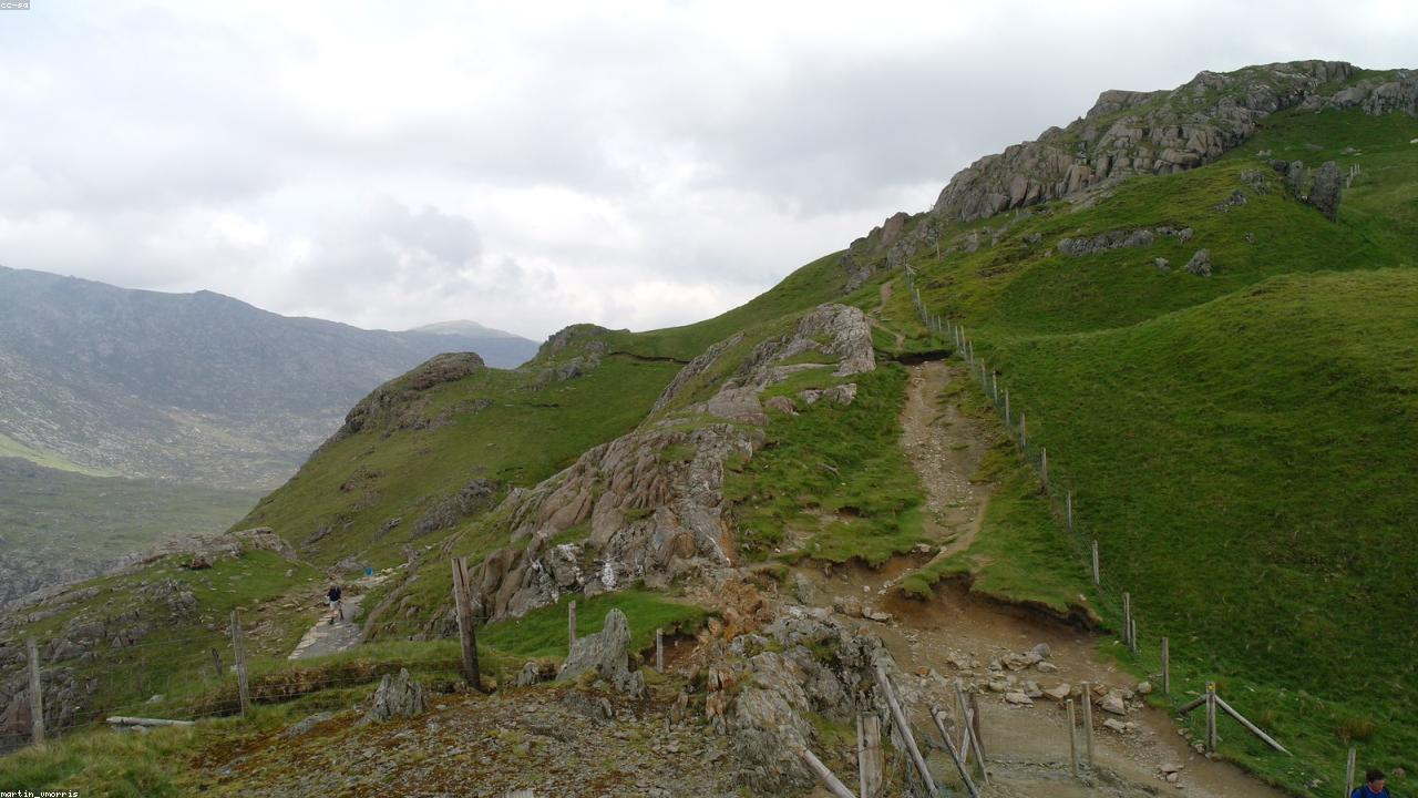 The Crib Goch knife-edge arête with dramatic drops on both sides