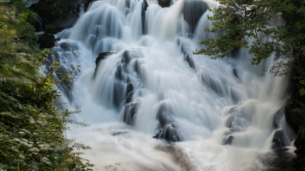 Swallow Falls Rhaeadr Ewynnol cascade on the Afon Llugwy near Betws-y-Coed