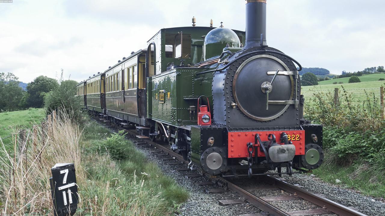 Llanfair Caereinion station at the end of the railway
