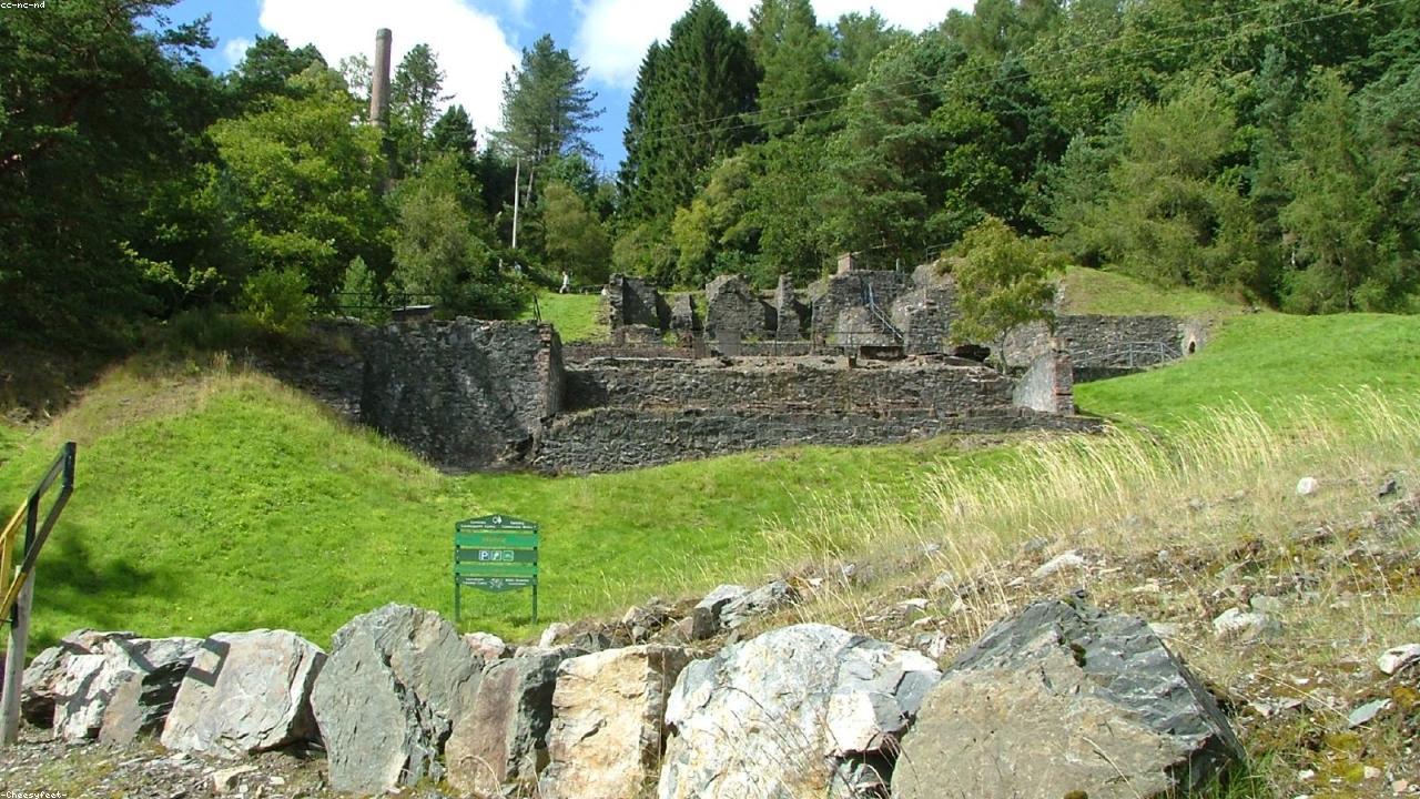 Betws-y-Coed village at the confluence of rivers in the Conwy Valley, Snowdonia